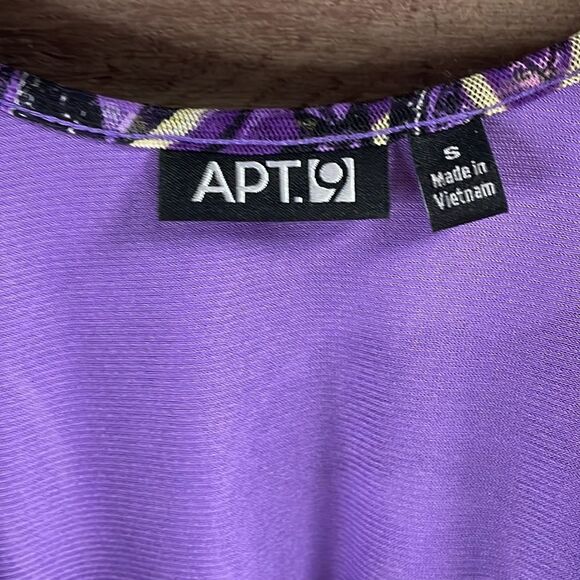 Apt 9 Ladies Sleeveless Dress Top, Size Small, Purple, Black & White - Picture 4 of 6